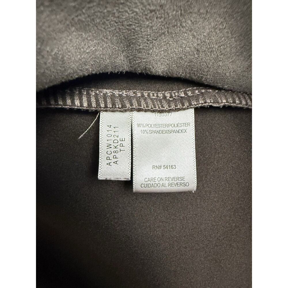 Andrew Marc Faux Suede Pants Medium Taupe Stretch Pull-On Minimalist Chic A521 - Picture 4 of 10